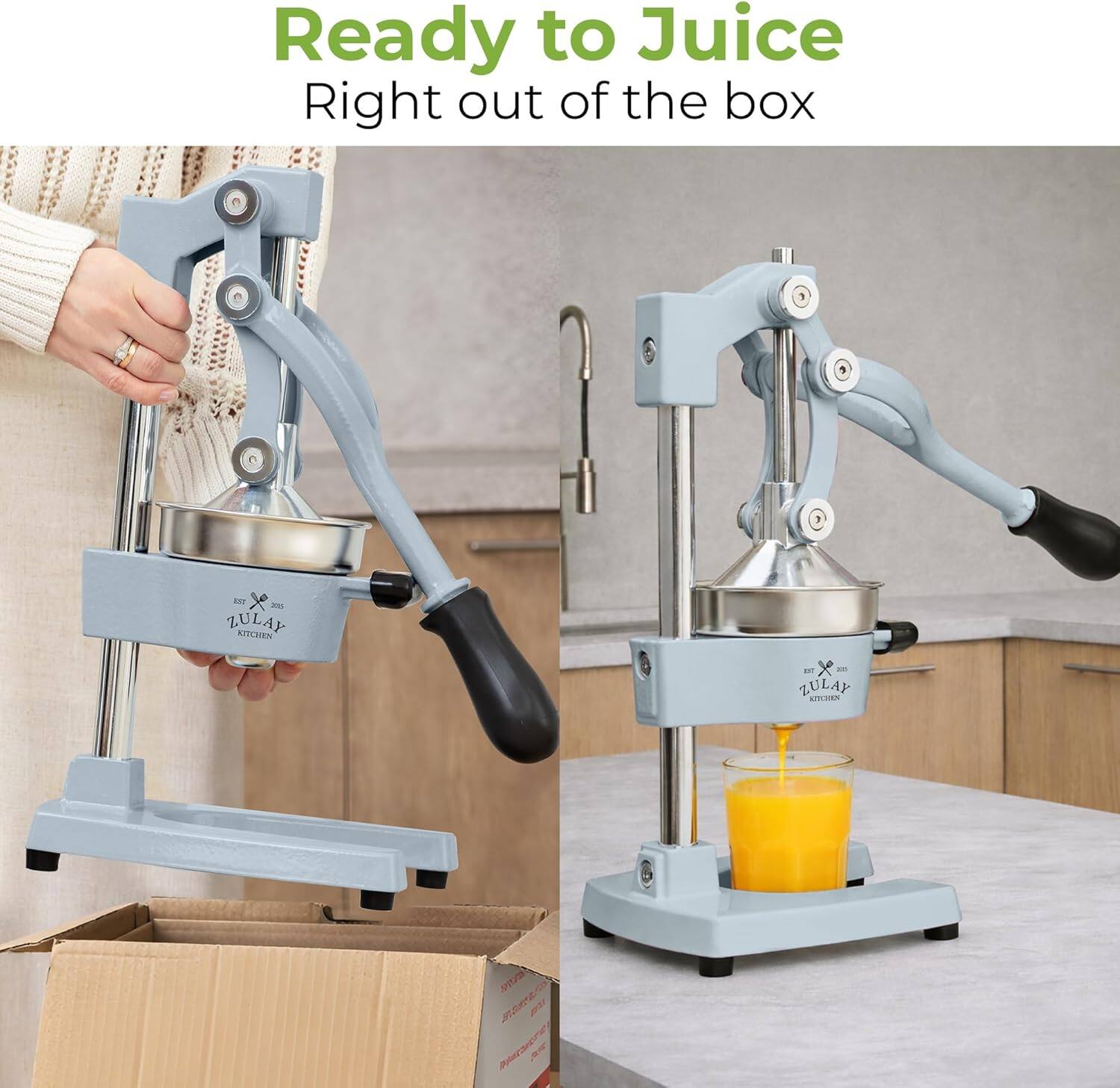 Ready to Juice Right out of the box  
MP x ZULAY KITCHEN  
ZULAY A I Ame Barher