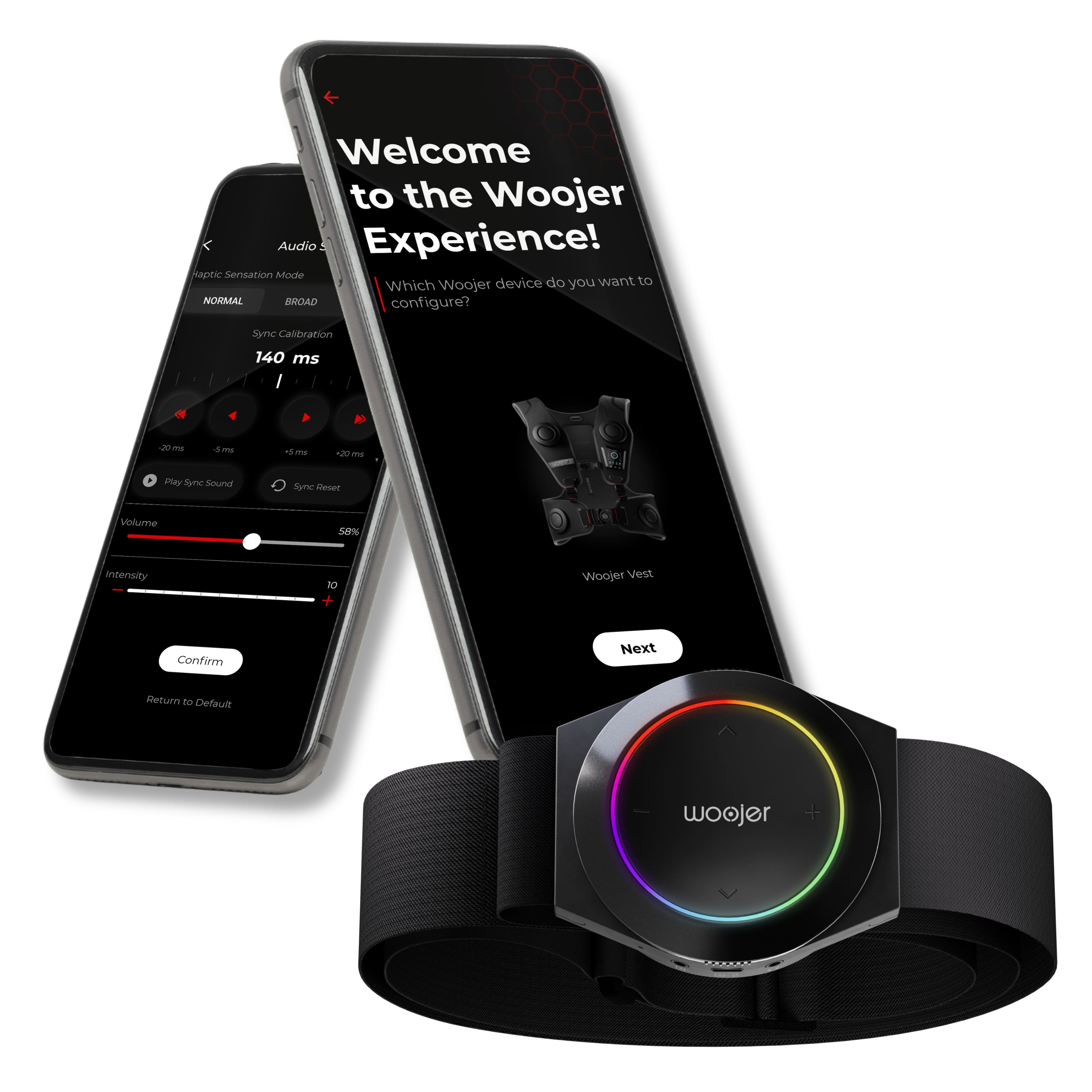 Ceinture Haptique Woojer Strap 3 - Noir - NEUVE Sous Blister