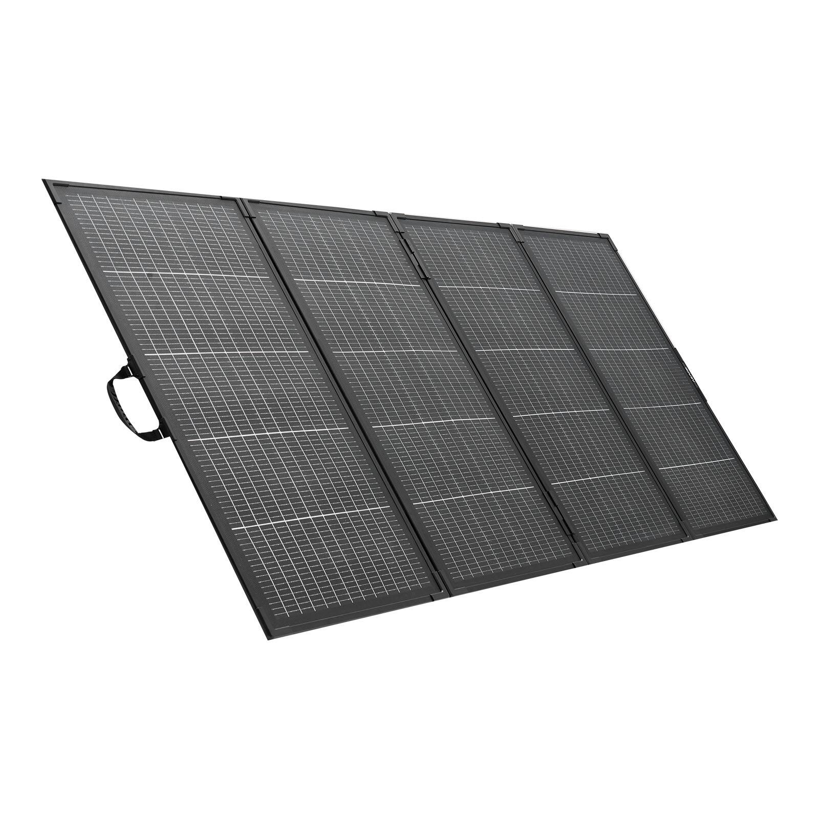 Alt View 5. VEVOR - 400W Foldable Solar Panel with Frame, 16BB N-Type Monocrystalline Solar Panel Charger 24% Efficiency, IP67 Waterproof - Black.