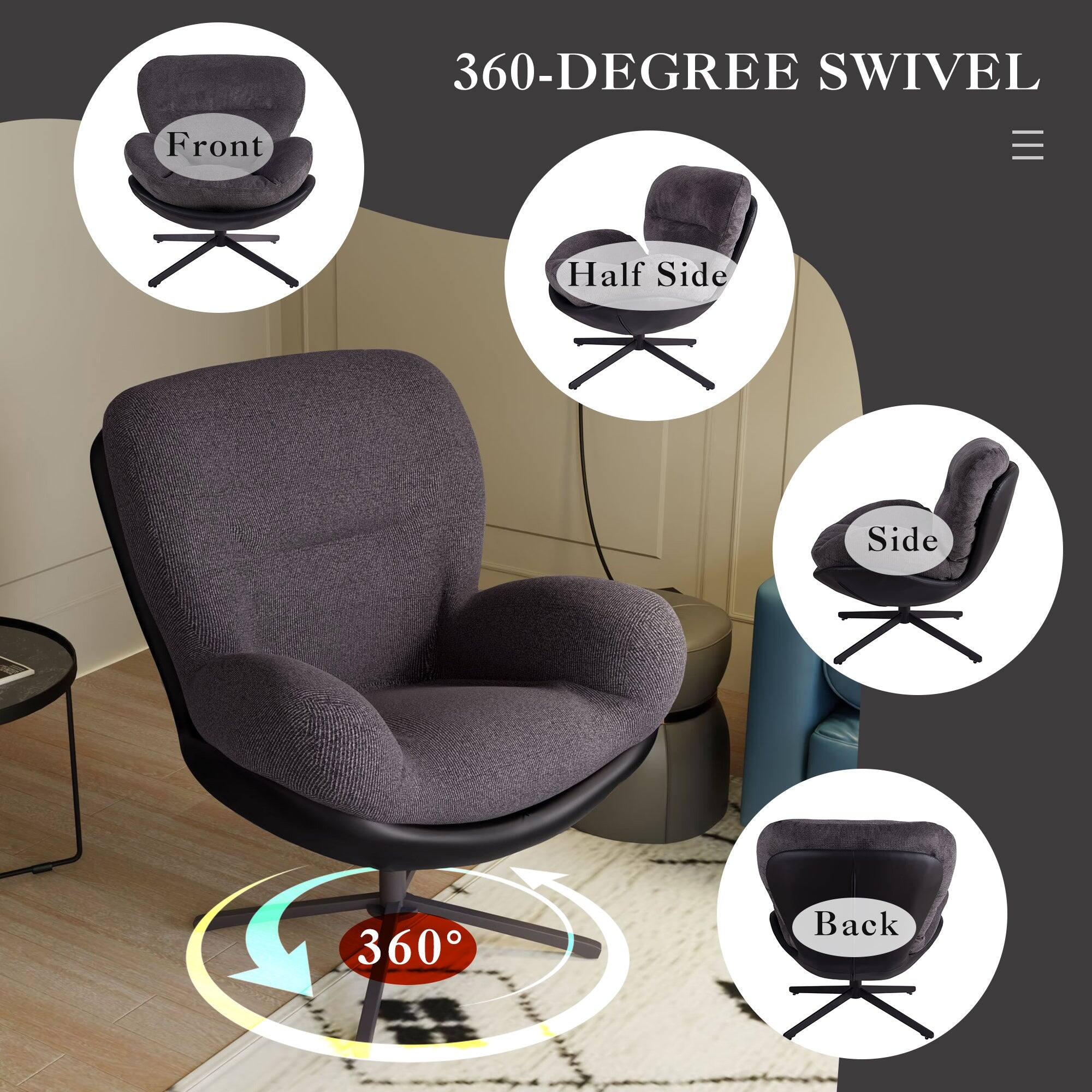 360-DEGREE SWIVEL

Front
Half Side
Side
Back

360°