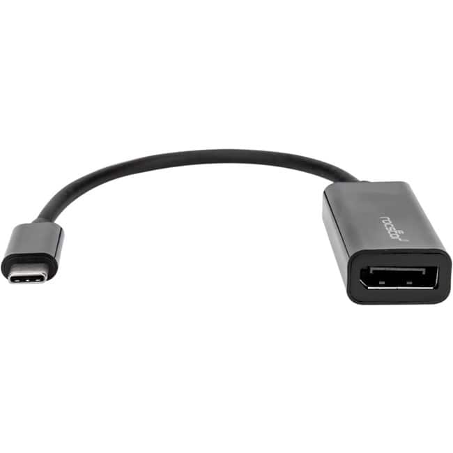Rocstor - 6FT USB-C TO DISPLAYPORT ADP M/F TYPE-C TO DISPLAYPORT ADP M/F - Black