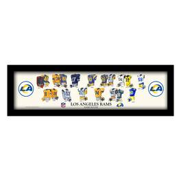 Sporticulture - Los Angeles Rams 8" x 26" Framed Art Uniform Heritage Print - Multicolor