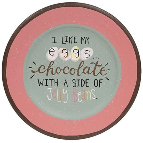 BreeBe - I Like My Eggs Chocolate Plate - Multicolor