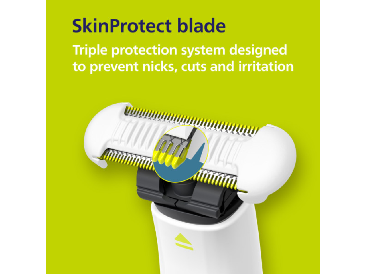 SkinProtect blade Triple protection system designed to prevent nicks, cuts and irritation