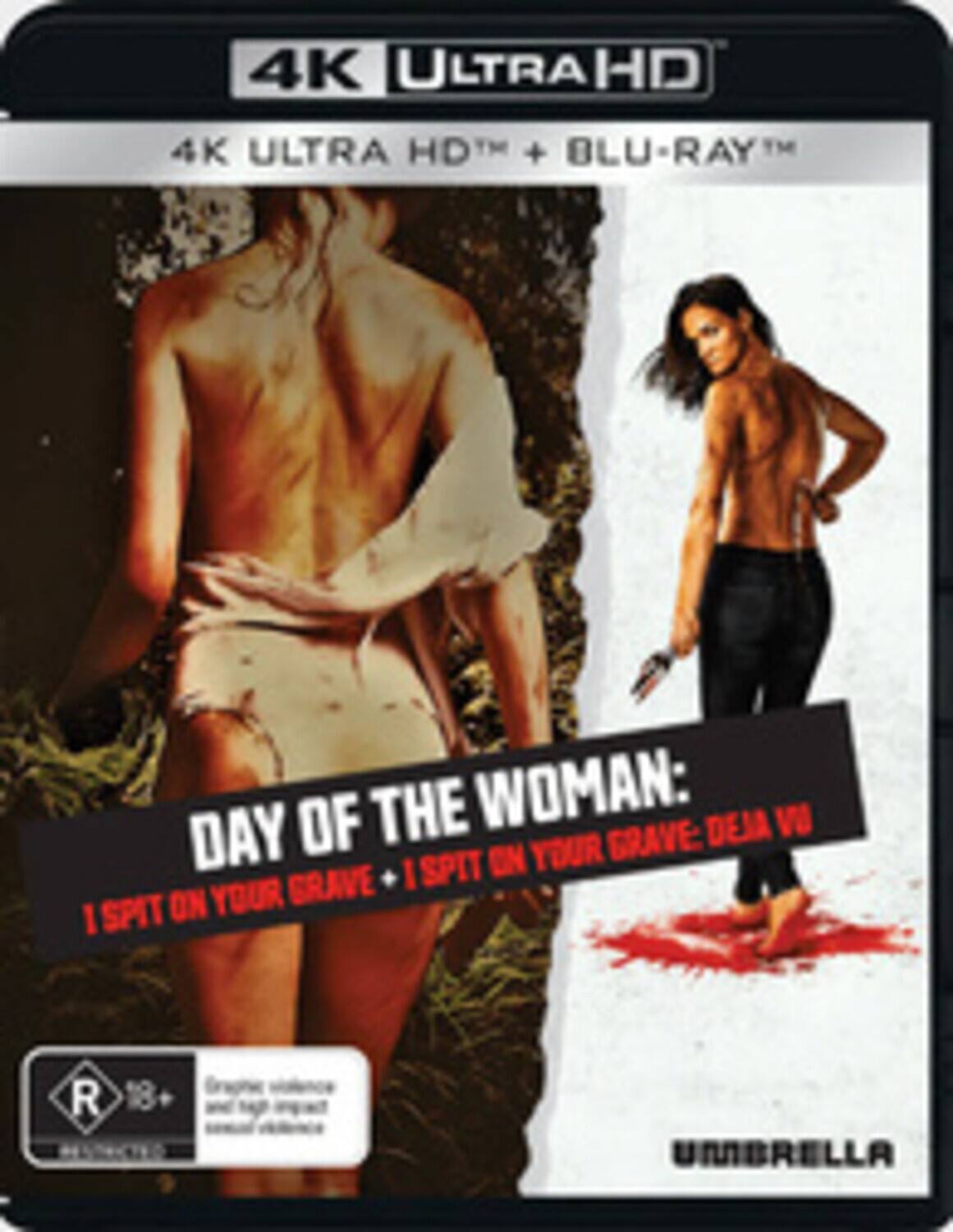 Front. Day of the Woman: I Spit on Your Grave / I Spit on Your Grave: Deja Vu   - 4K Blu-Ray.