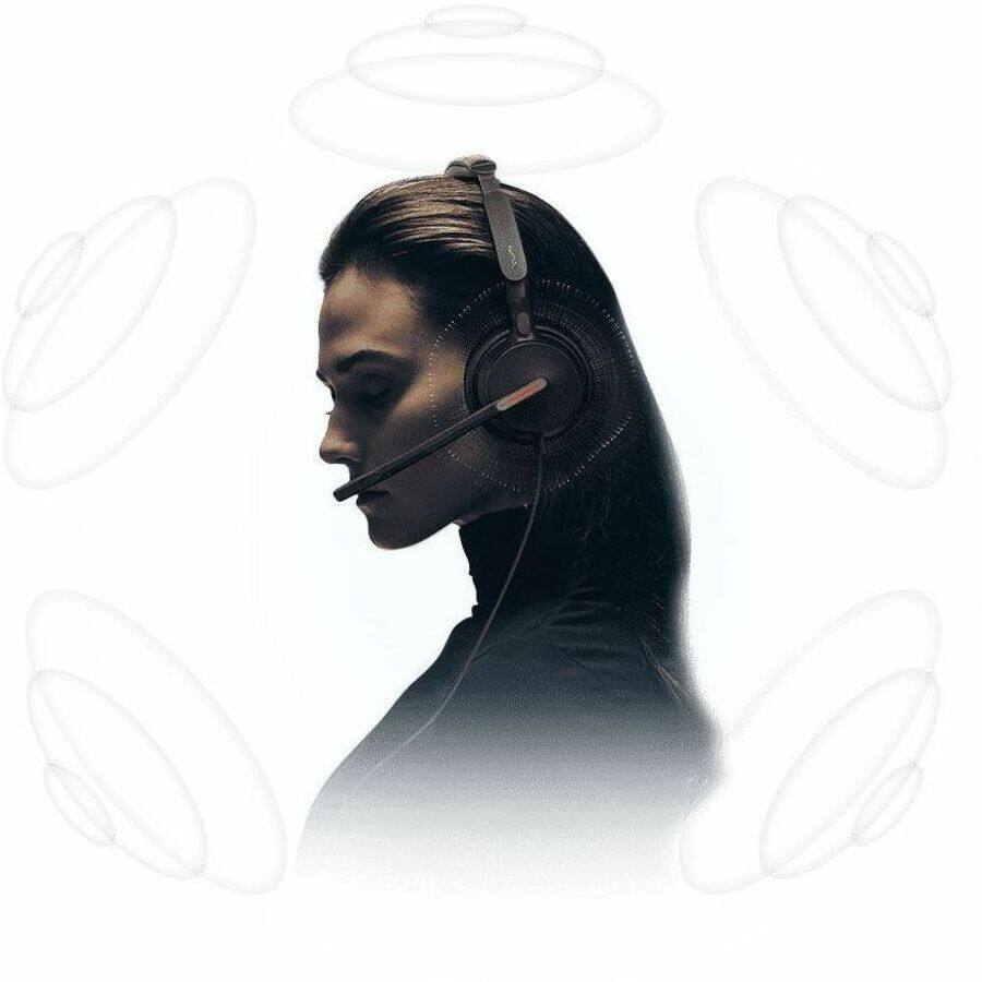 Alt View 1. Yealink - Yealink UH46 Headset - Microsoft Teams Certification - Mono - USB Type C - Wired - 20 Hz to 20 kHz - Over-the-head - Red.