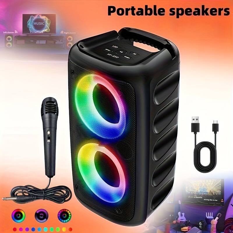 Portable speakers

MUSIC

Left channel
Right channel

USB

Microphone

LED N-3D

Seautla

Hinting