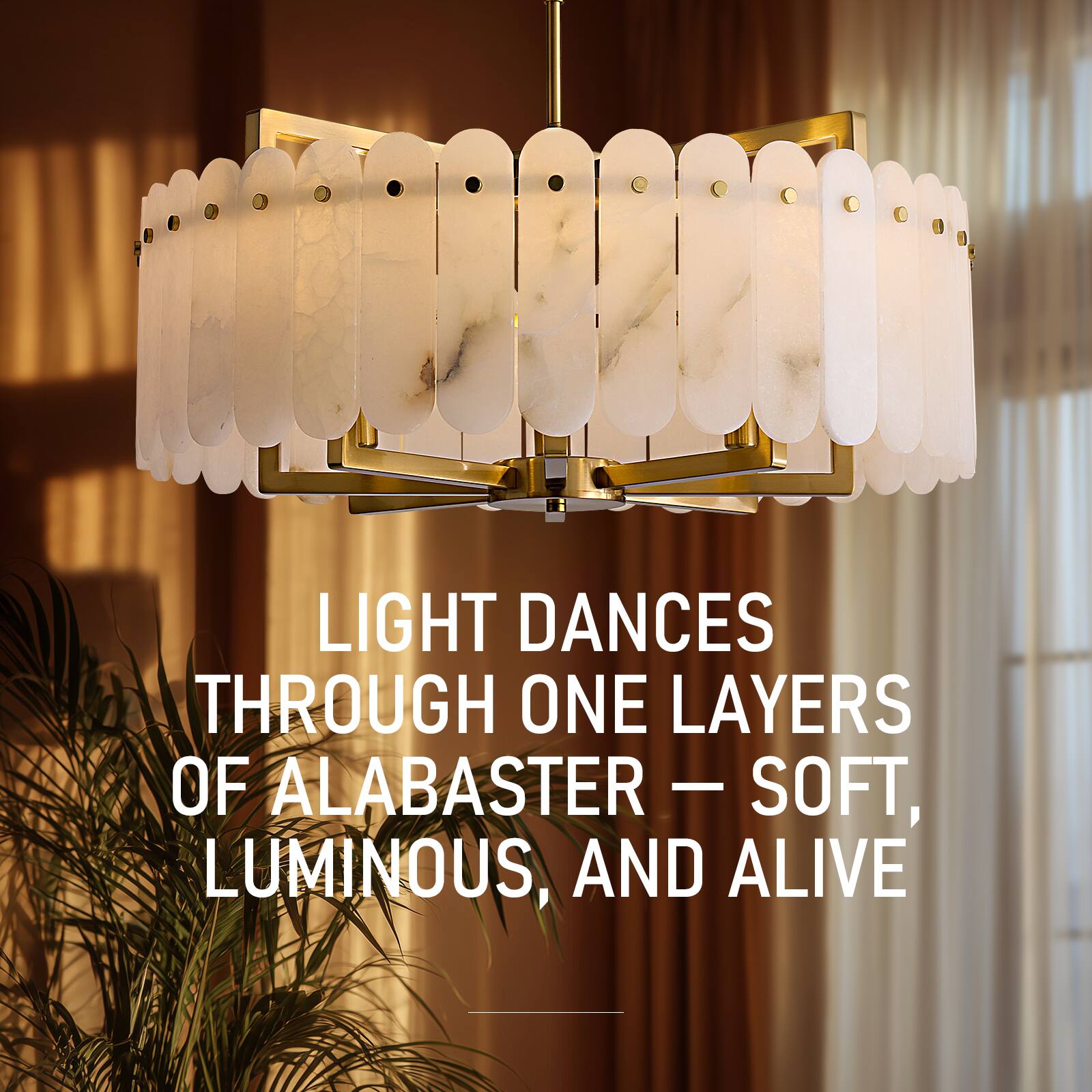 LIGHT DANCES THROUGH ONE LAYERS OF ALABASTER - SOFT, LUMINOUS, AND ALIVE