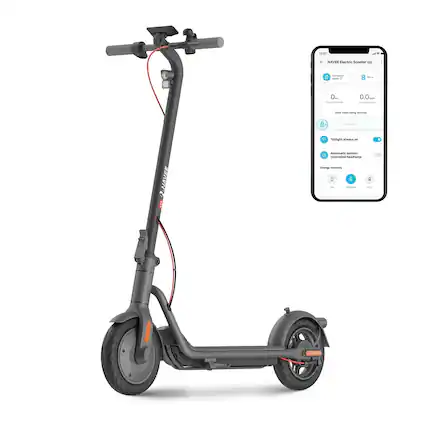 NAVEE Electric Scooter V5
- Standard Mode
- 8 km/h
Current mileage: 0.0 km
Average speed: 0.0 km/h
View more riding records
- Taillight always on
- Automatic sensor-controlled headlamp
- Energy recovery
Low Medium High