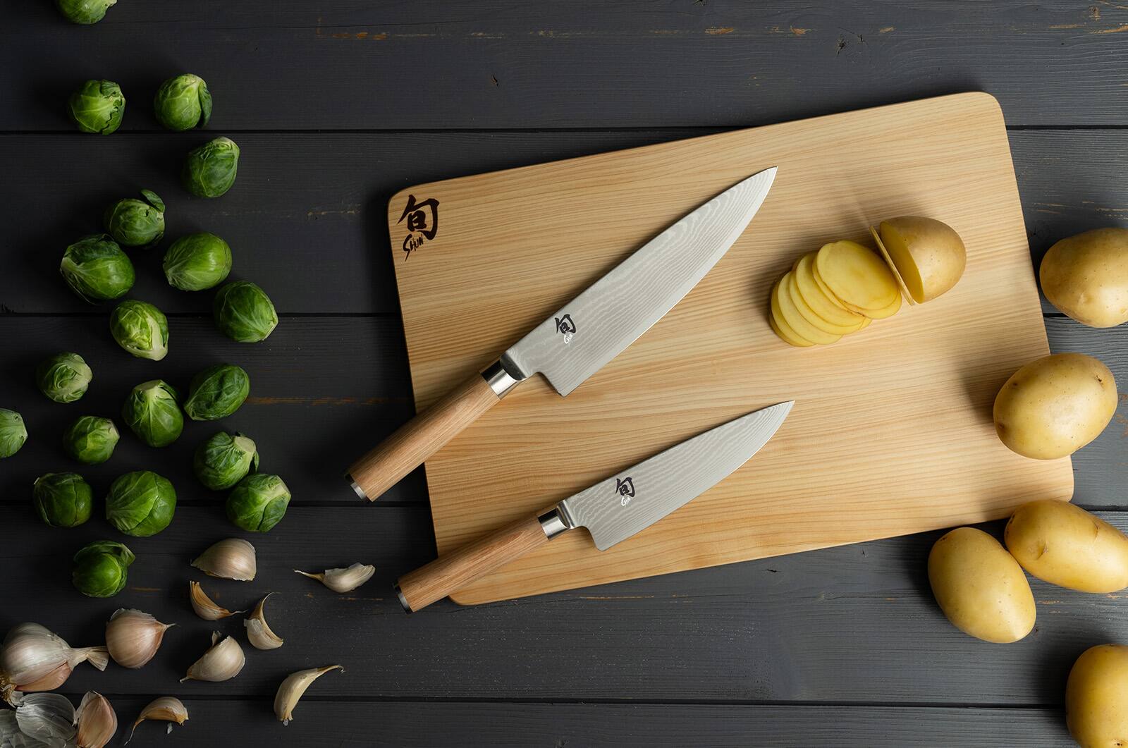 Alt View 3. Shun - Classic Blonde 7 Piece Block Set with Birchwood Kickstand Block - Silver.