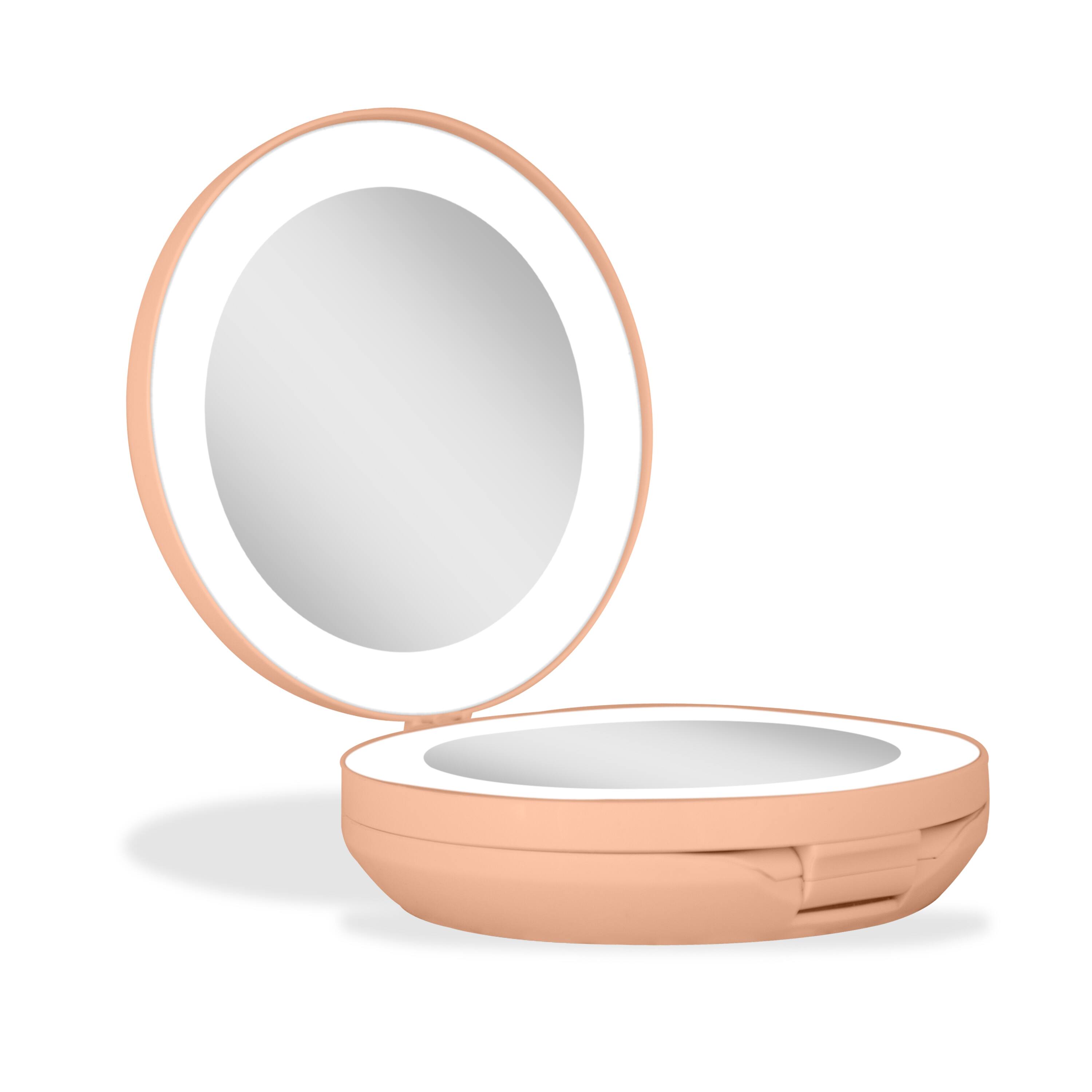 Zadro Compact Lighted Travel Mirror with 10X/1X Magnifications and