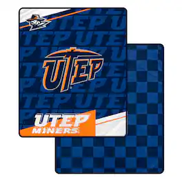 Pegasus - UTEP Miners 60" x 70" Diagonal Ghost Checkered Double-Sided Blanket - Multicolor