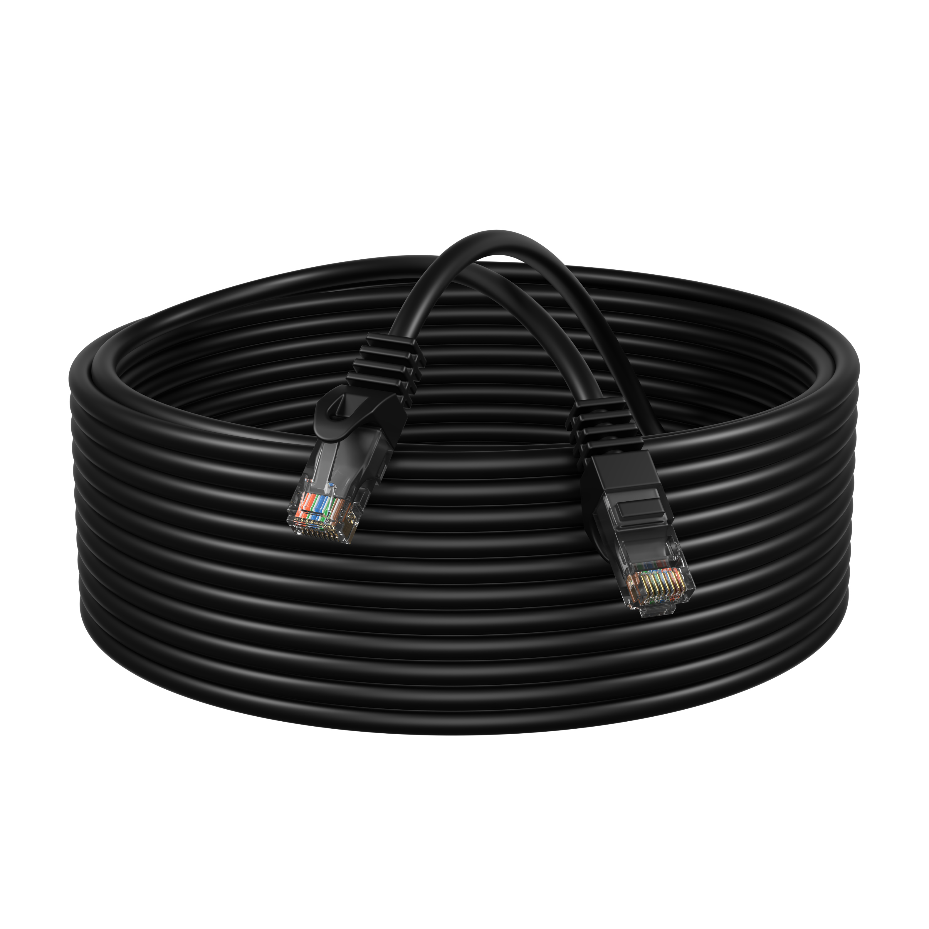 Angle. Cables Direct Online - Cables Direct Online Cat6 Ethernet Cable 75FT 550MHz UTP Patch Cord for PC Router Modem TV Console Black - Black.