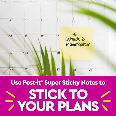 Sure, here is the corrected and grouped text:

---

**Schedule:**

- **Mammogram:** 13, 17, 18, 20, 24, 25, 26, 27, 28, 29

**Use Post-it® Super Sticky Notes to STICK TO YOUR PLANS**

---