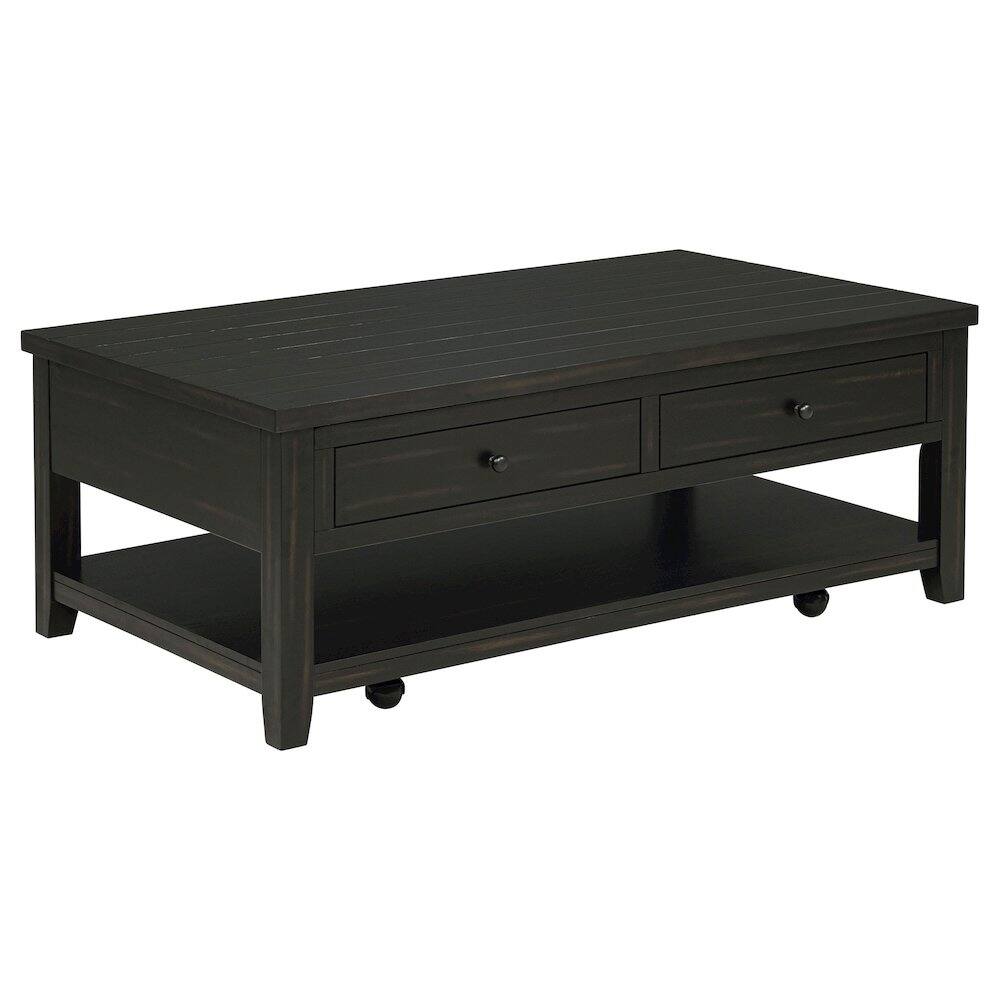 Back. Coaster Co. of America - Payne 48-inch Mobile Lift Top Coffee Table Distressed Java - Distressed Java.