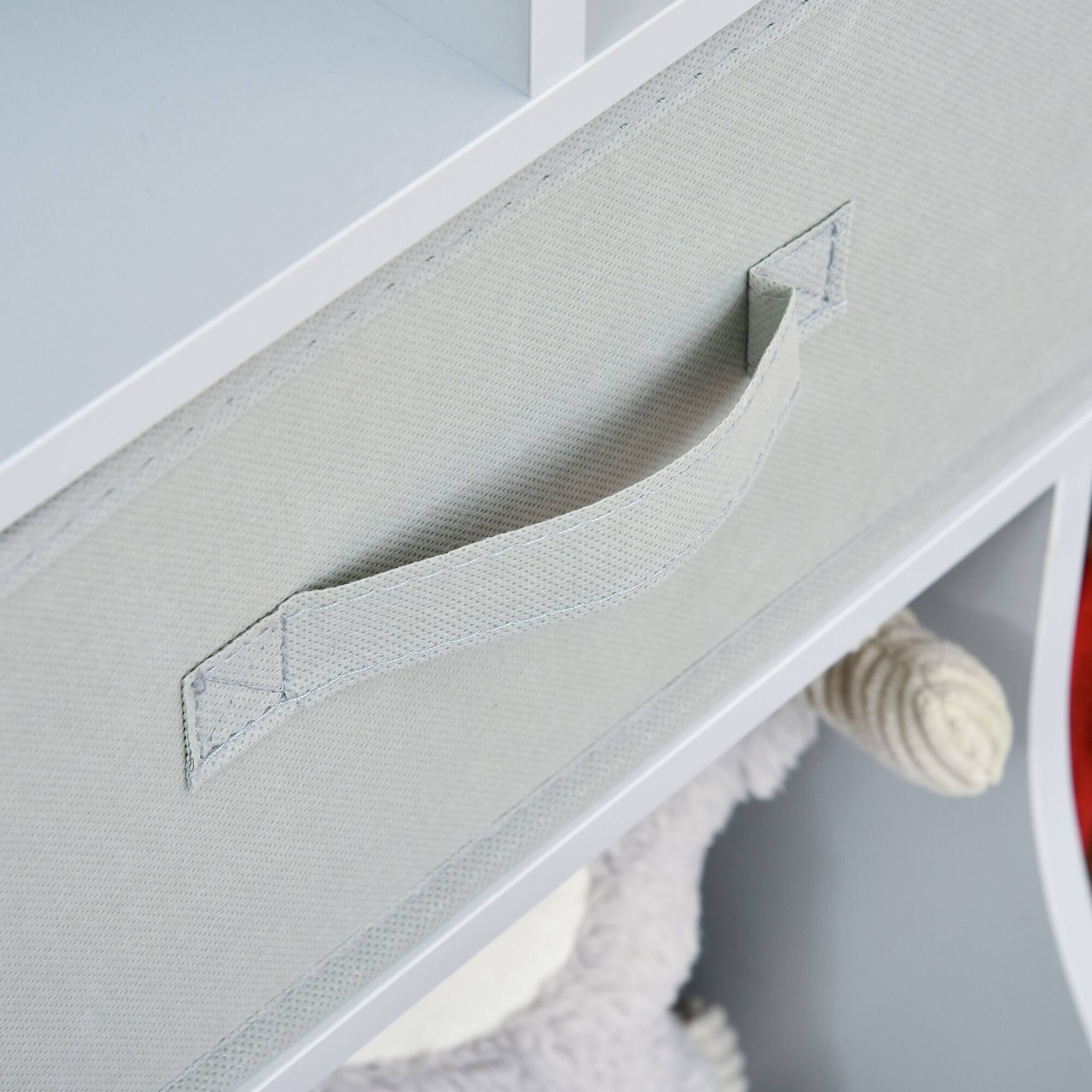 Alt View 5. Homcom - Kids Bookcase, Toy Storage Organizer Cabinet, Children Display Bookshelf with Drawers for Toys, Clothes, Books - Grey.