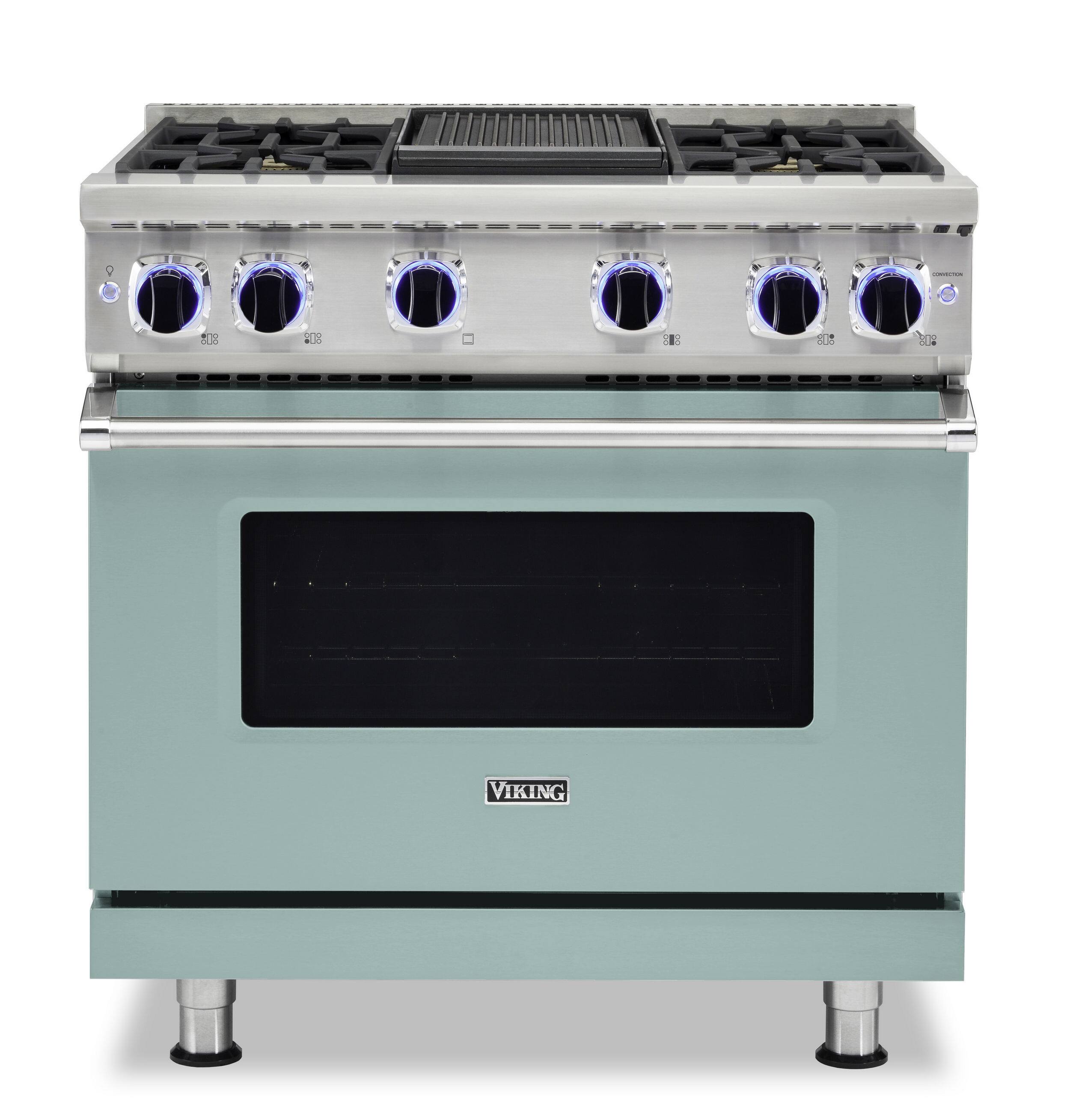 Front. Viking - VGR Freestanding 7 Series Gas 36" Range - Splash.