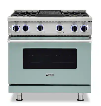 Front. Viking - VGR Freestanding 7 Series Gas 36" Range - Splash.