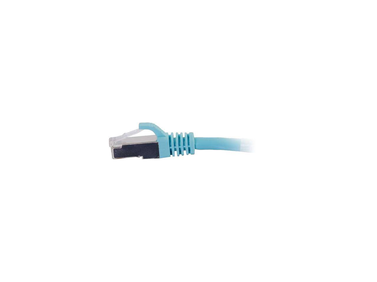 Alt View 2. Cables to Go - C2G 00752 Cat6a Cable - Snagless Shielded Ethernet Network Patch Cable, Aqua (15 Feet, 4.57 Meters).