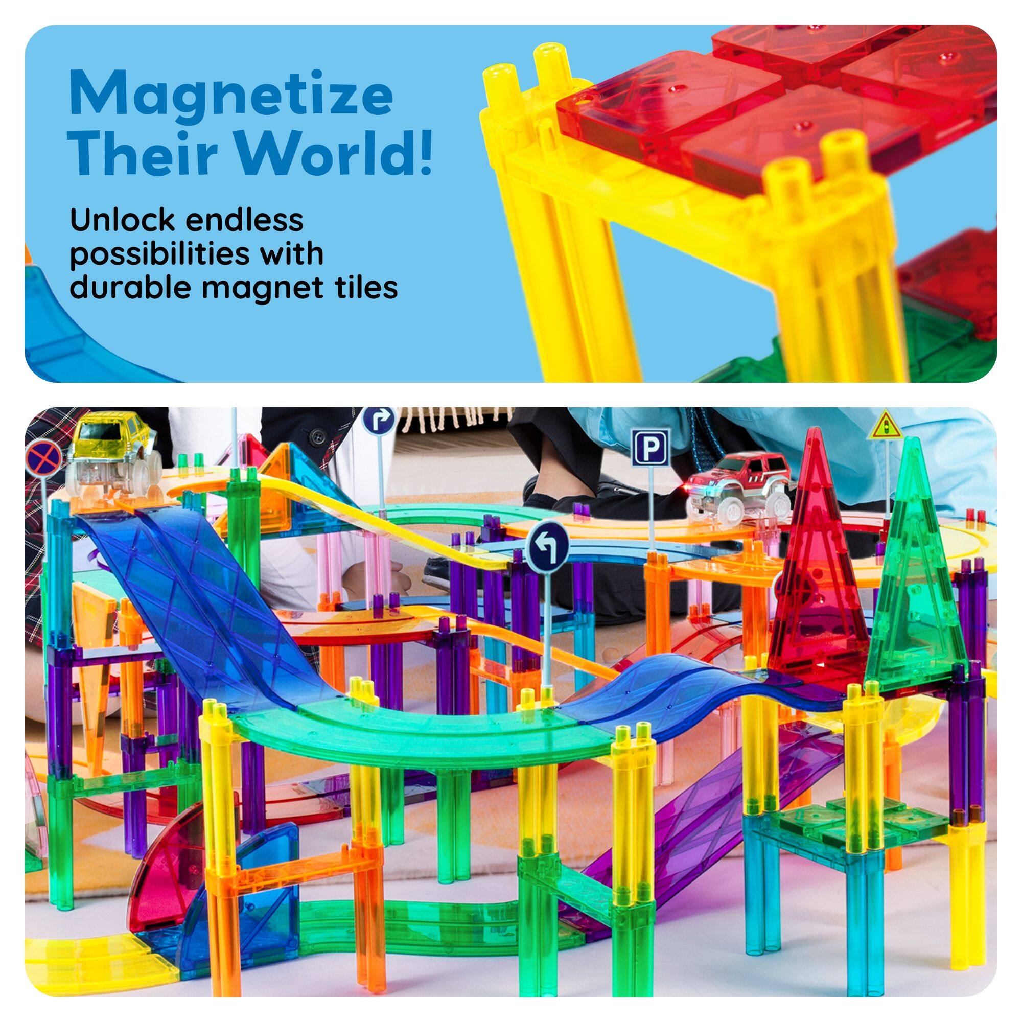 Magnetize Their World! Unlock endless possibilities with durable magnet tiles.