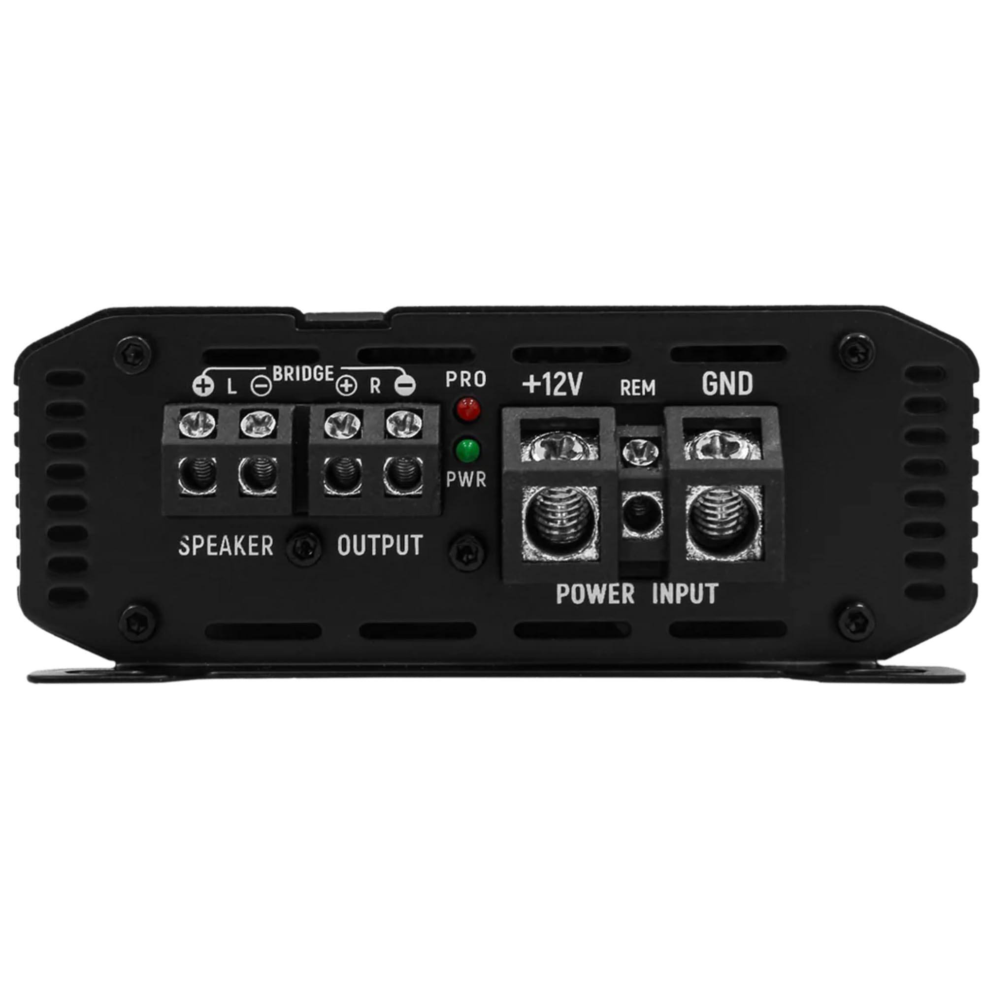 + L BRIDGE - + R PRO  
+12V REM GND  
PWR  
SPEAKER OUTPUT  
POWER INPUT