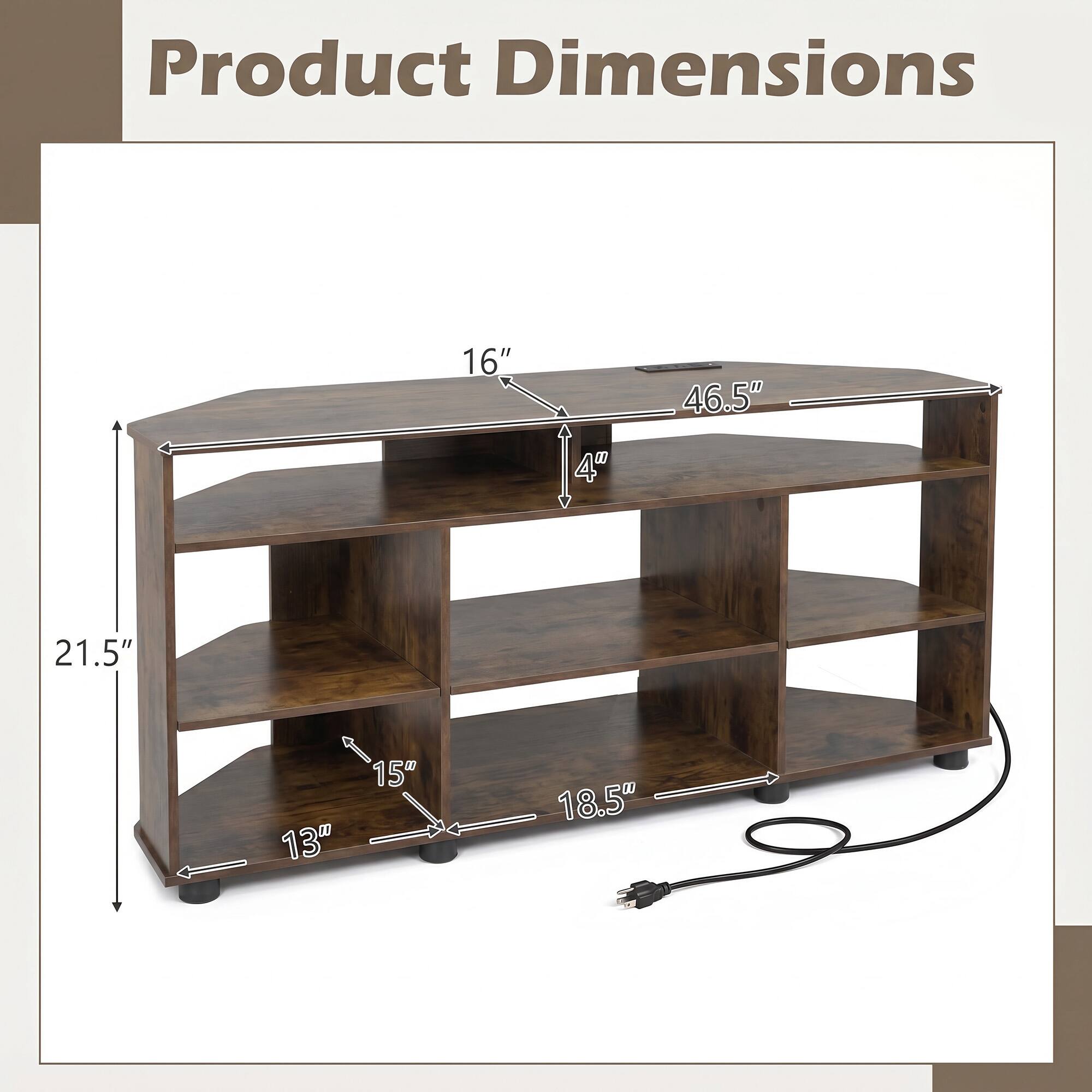 Product Dimensions: 16" x 46.5" x 4" x 21.5" x 13" x 15" x 18.5"