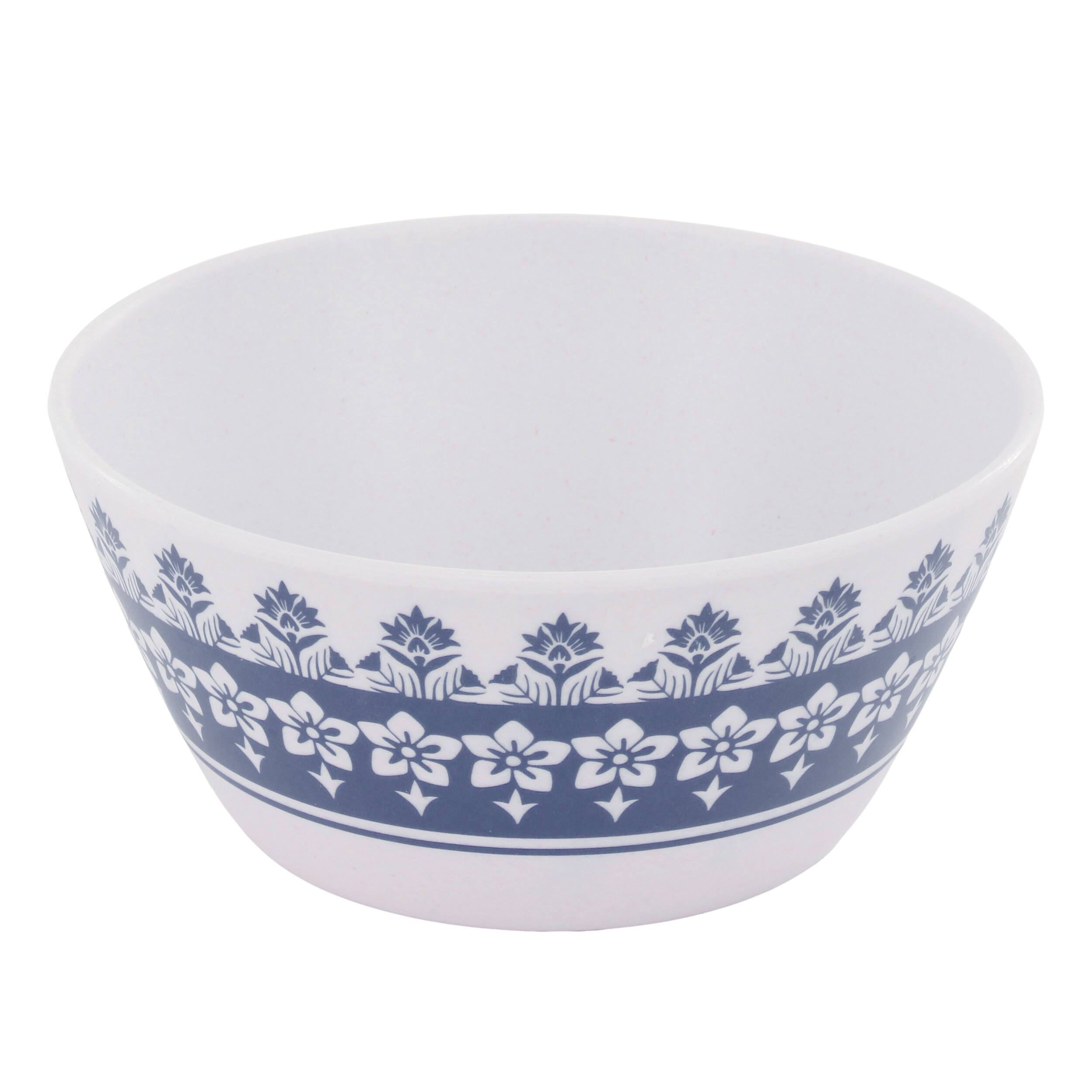 Alt View 5. Martha Stewart - Martha Stewart 12 Piece Round Bamboo Fiber Dinnerware Set in Blue - Blue.