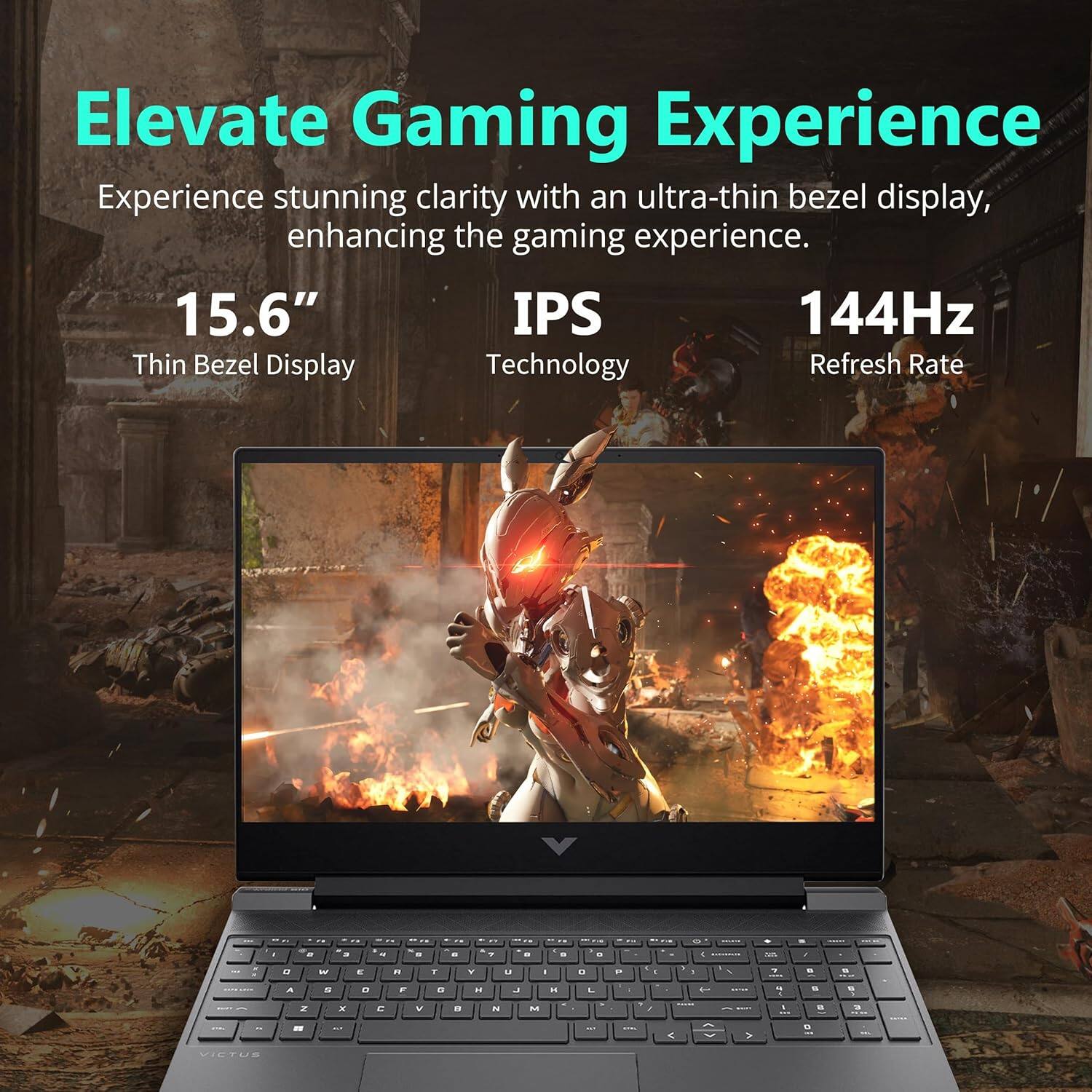 Elevate Gaming Experience

Experience stunning clarity with an ultra-thin bezel display, enhancing the gaming experience.

15.6" Thin Bezel Display

IPS Technology

144Hz Refresh Rate