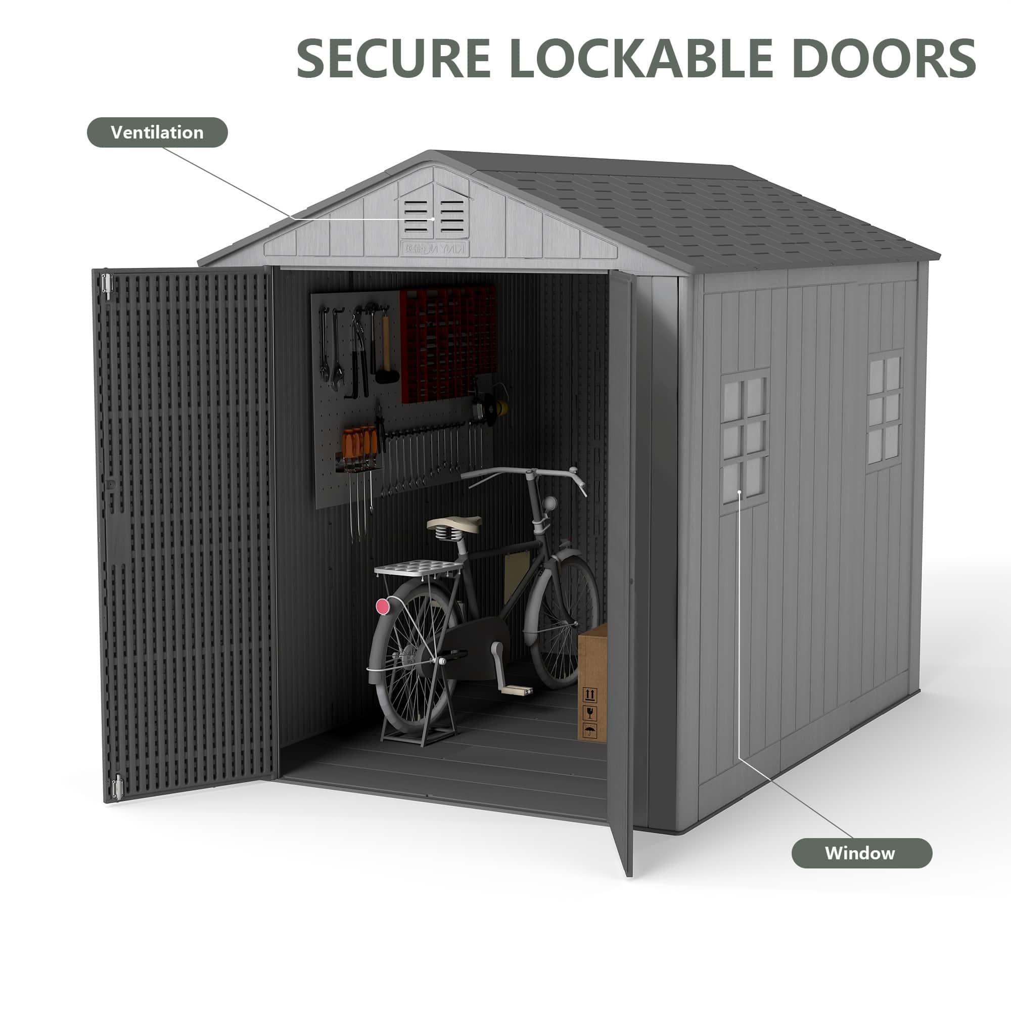 SECURE LOCKABLE DOORS

Ventilation

Window