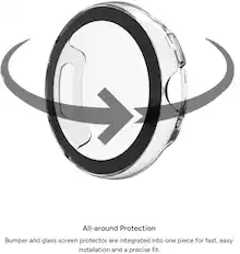 All-around Protection
Bumper and glass screen protector are integrated into one piece for fast, easy installation and a precise fit.