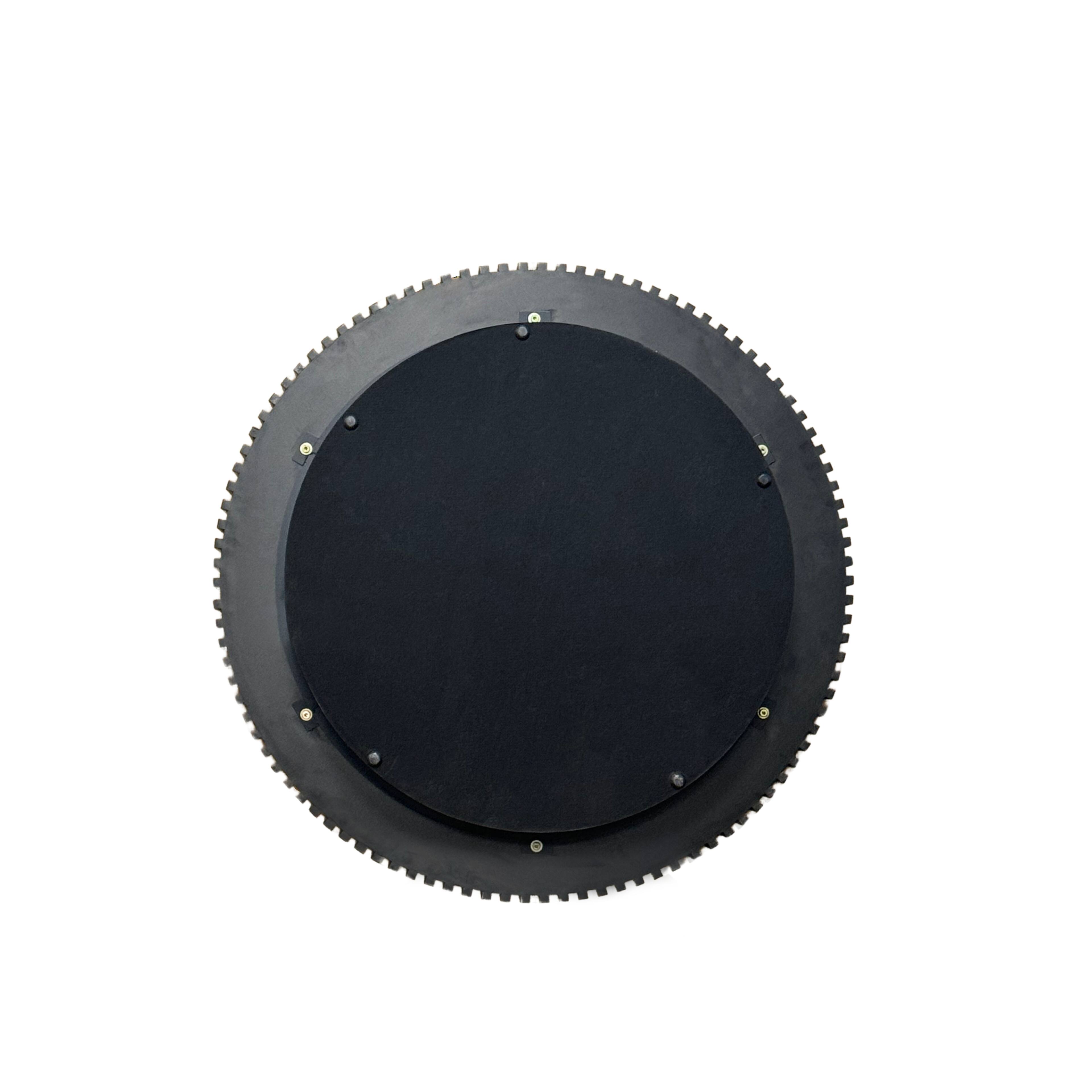 Alt View 4. Loheer - Loheer 39 Inch Black Round Coffee Table with Storage Solid Wood Veneer Modern Accent Tea Table - Black.