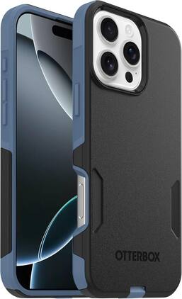 OtterBox - Commuter Series Hard Shell for MagSafe for Apple iPhone 16 Pro Max - Sovereign Navy (Black & Blue)