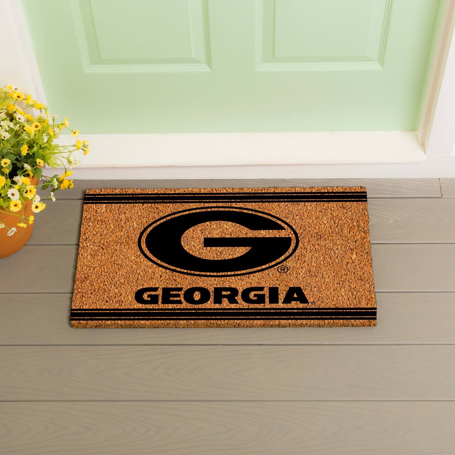 Alt View 2. Evergreen Enterprises - Georgia Bulldogs 16" x 28" Logo Turf Mat - Multicolor.