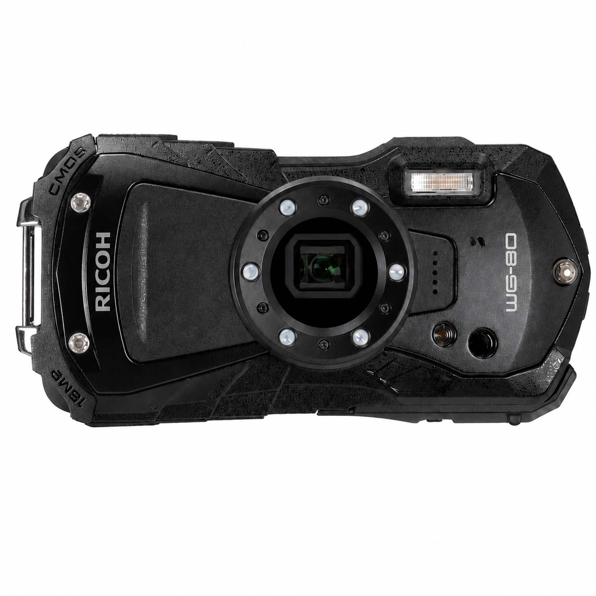 Ricoh - WG-80 Waterproof Digital Camera - Black