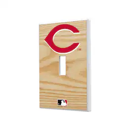 Keyscaper - Cincinnati Reds Baseball Bat Design Single Toggle Light Switch Plate - Multicolor