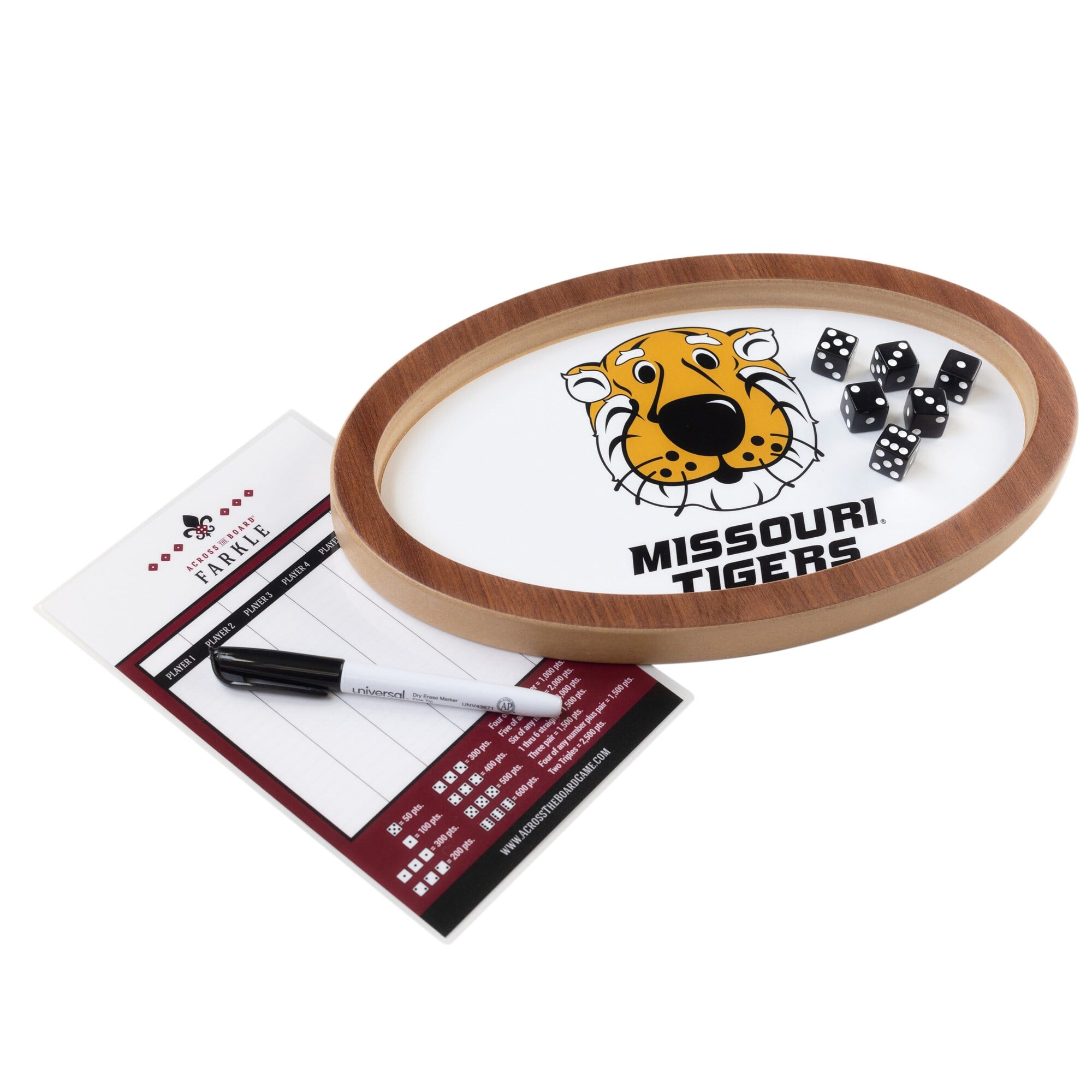Across the Board - Missouri Tigers Farkle Dice Game - Multicolor