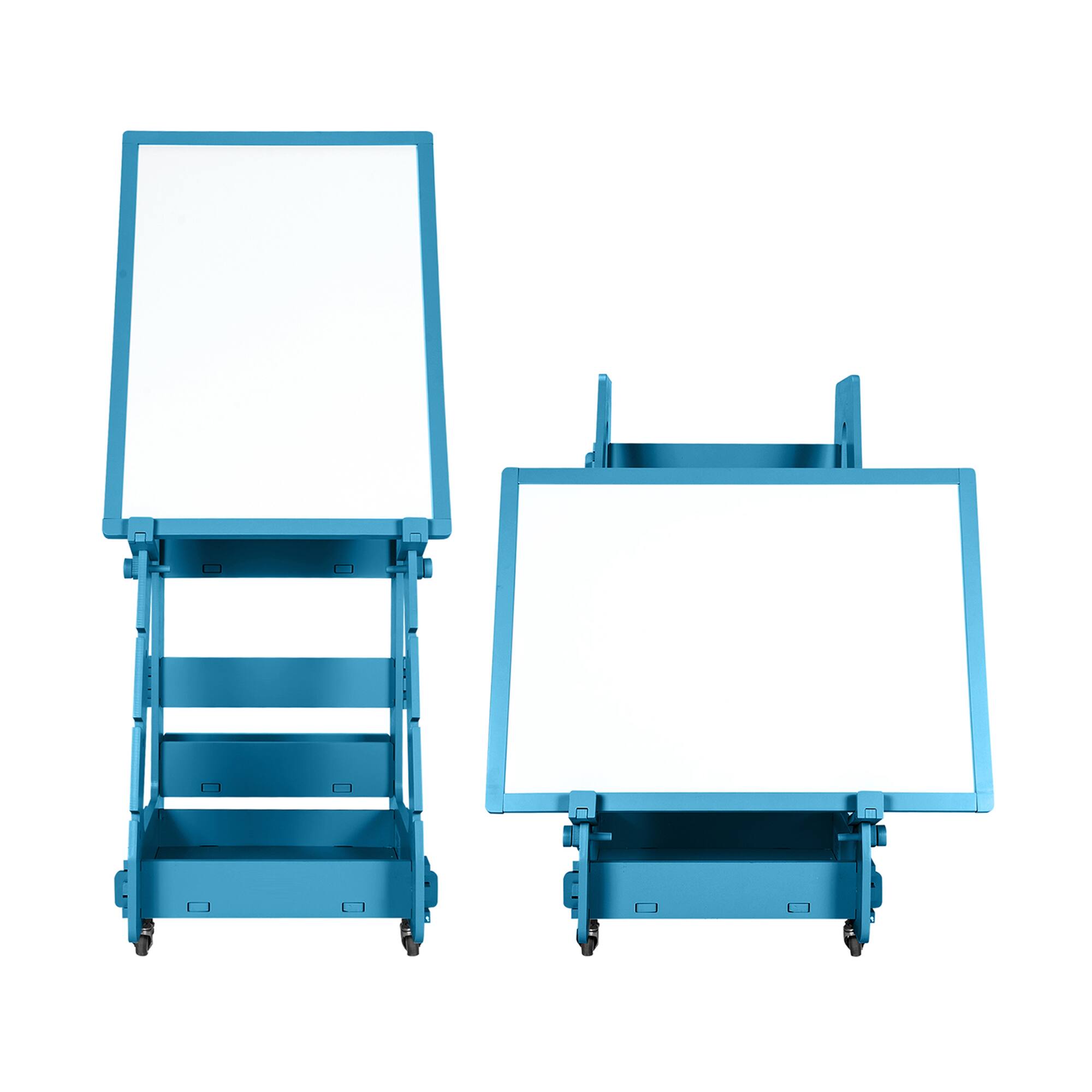 Alt View 19. Costway - Kids' Standing Art Easel Dry-Erase Board Double Sided Chalkboard - Navy.