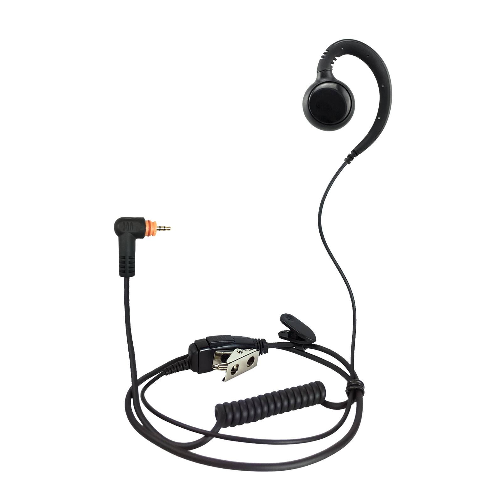 Front. ProMaxPower - Swivel Earpiece with PTT Mic for Motorola SL300, TLK110 & Other Radios - Coiled.