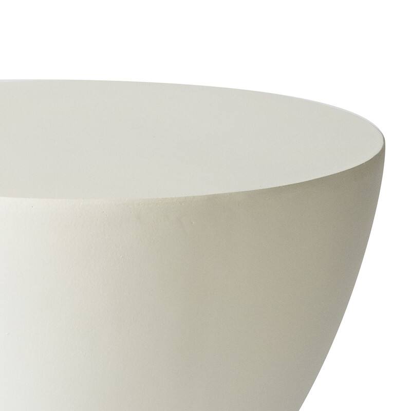 Alt View 5. LeisureMod - Loft Fiberstone Hourglass Side Table, Weather Resistant Indoor/Outdoor Pedestal Accent Table - White.