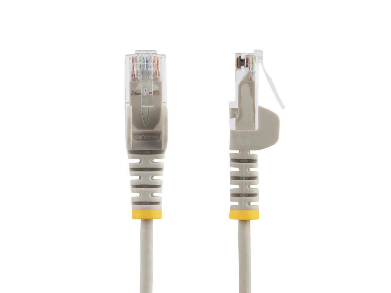 Alt View 2. StarTech.com - StarTech 15ft Gray Slim CAT6 Ethernet Cable, 100W PoE, UTP, LSZH, Fluke Tested.