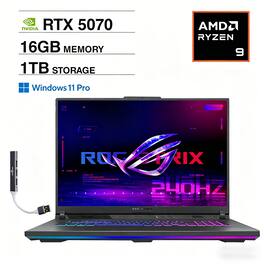 ASUS - ROG Strix G18 G814PP-DS94 Gaming Laptop, Ryzen 9 8940HX, 16GB, 1TB SSD, 18" (2560x1600), RTX 5070, Win 11 Pro - Eclipse Gray