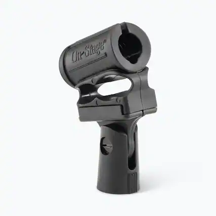 Front. On Stage Stands - On-Stage MY320 Shock-Mount Condenser Microphone Clip - Black.