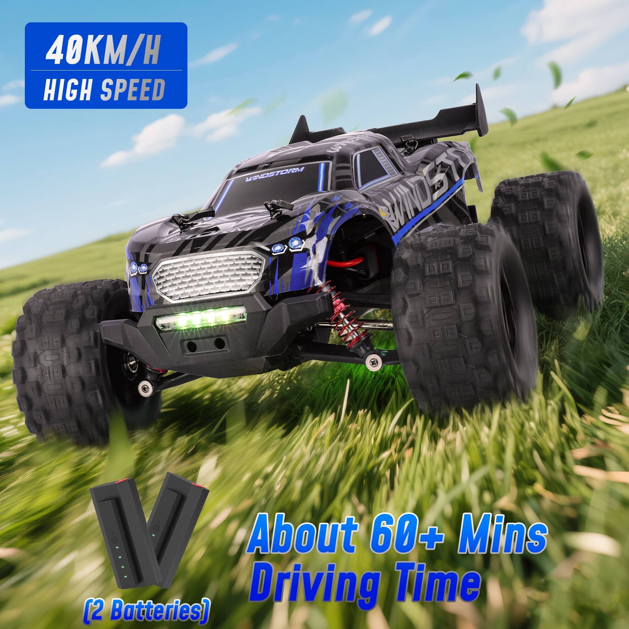40KM/H HIGH SPEED  
About 60+ Mins Driving Time (2 Batteries)