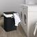 Alt View 11. Costway - Rectangle Bamboo Hamper Laundry Basket Washing Cloth Bin Rangier Lid Black - Black/White.