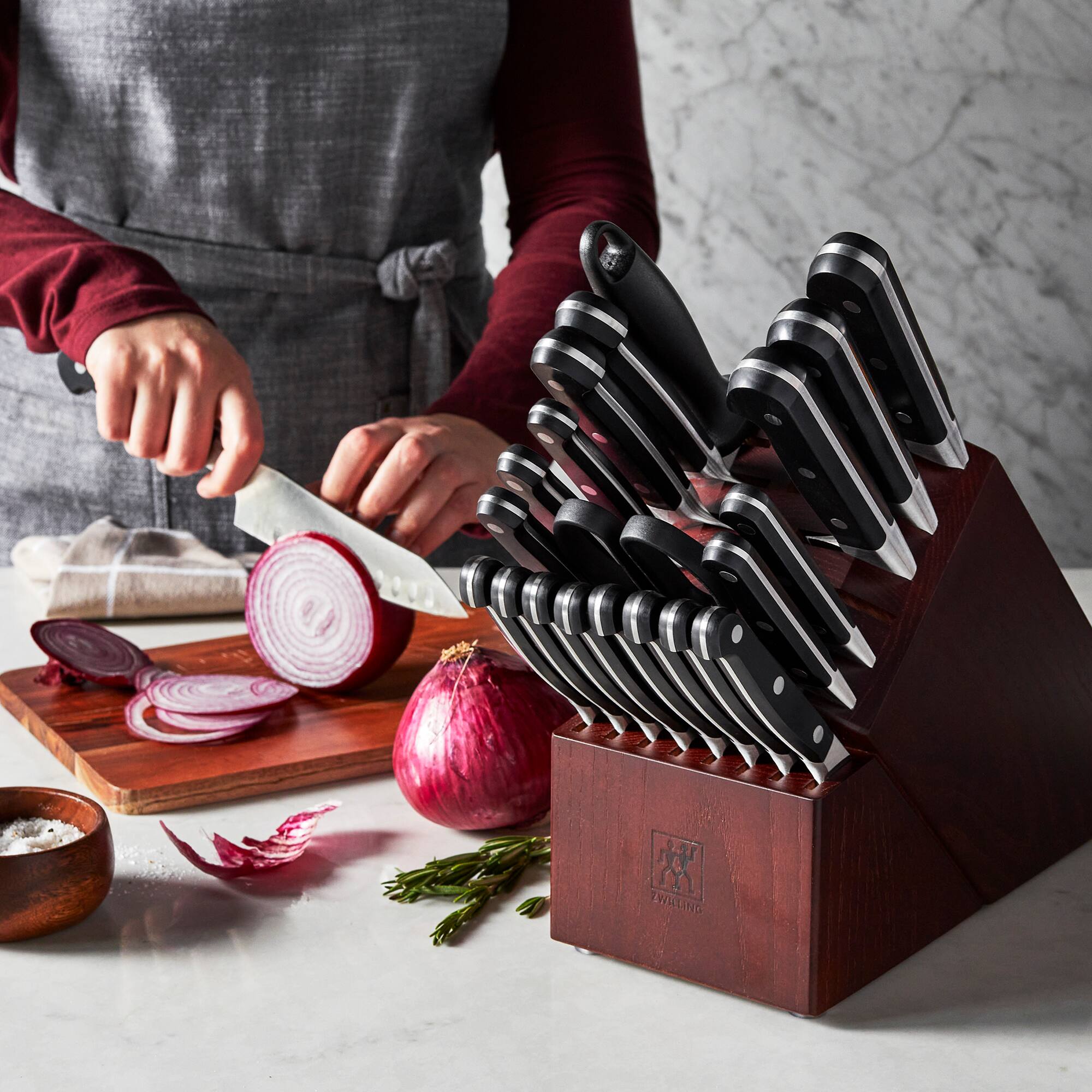 Alt View 3. ZWILLING - ZWILLING Pro 22-pc Knife Block Set - Black.