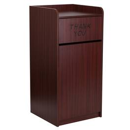Emma + Oliver - Wood Tray Top "Thank You" Restaurant Food Court Receptacle - Mahogany