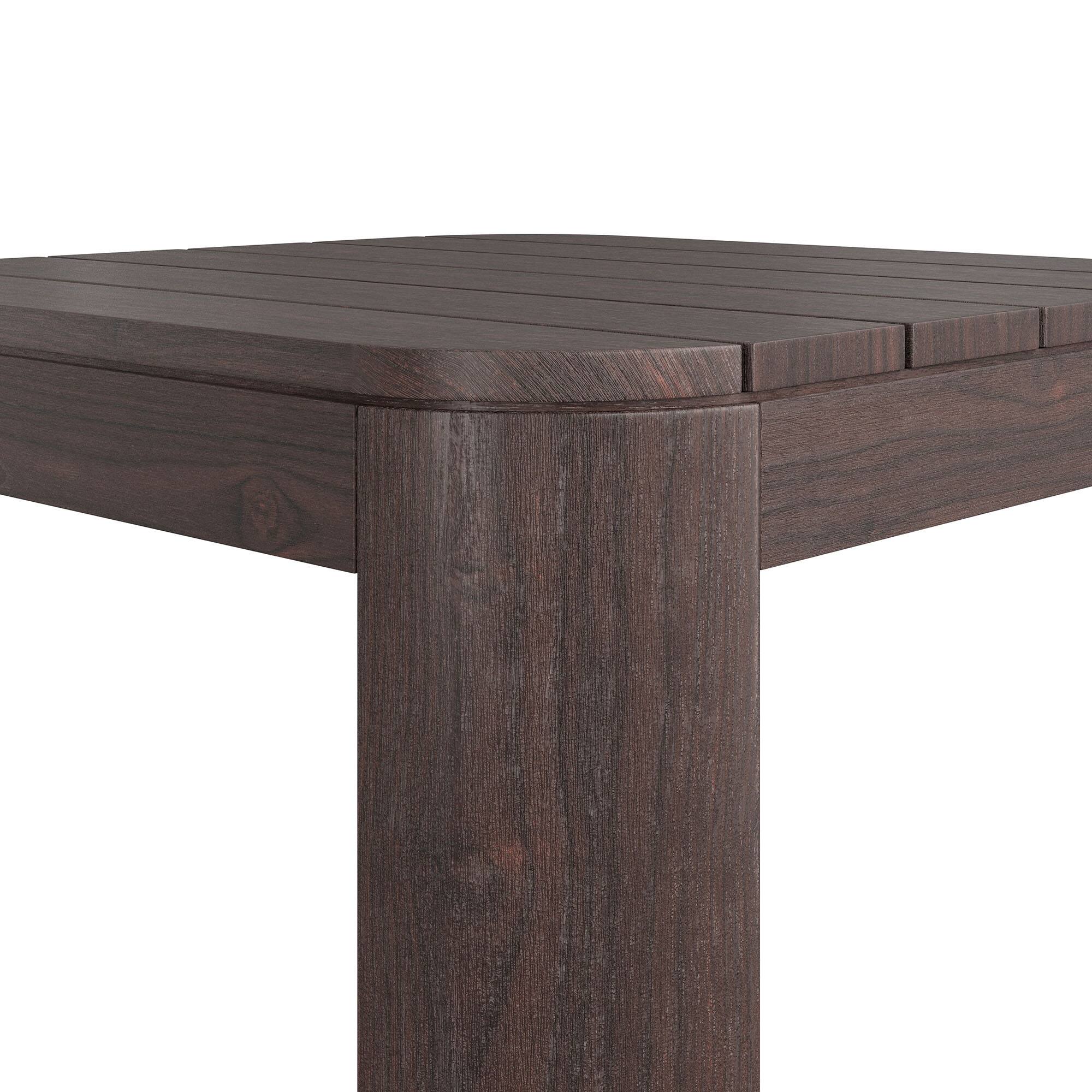 Alt View 4. Modway - Kona Outdoor Teak Wood Side Table by Modway - Dark Brown.