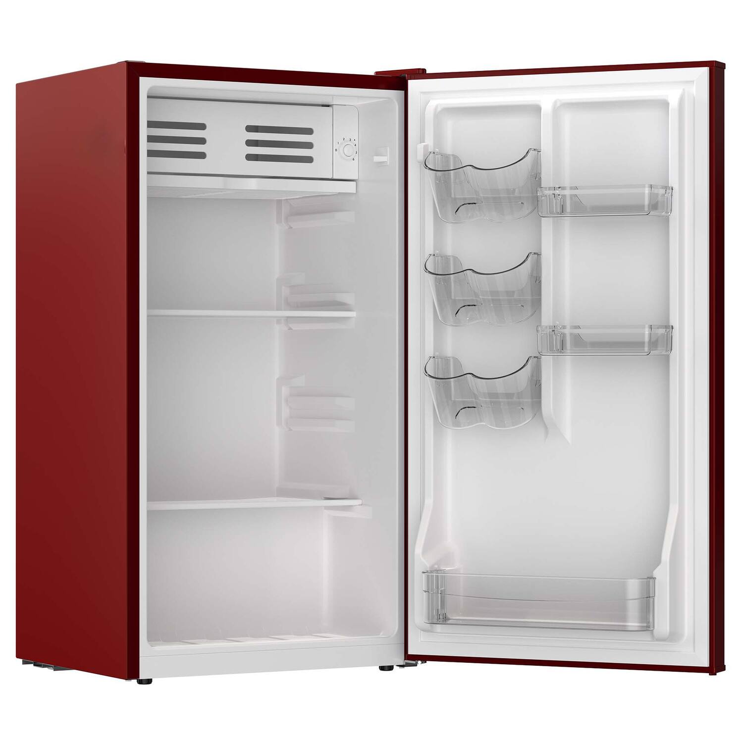 Alt View 1. Frigidaire - 3.2-Cu. Ft. Retro Bar Refrigerator, Side Bottle Opener - Merlot.