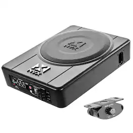 NVX - QBUS10P 200W RMS 10in Amplified and Loaded Under Seat Quick Bass Universal Subwoofer System with Ported Enclosure