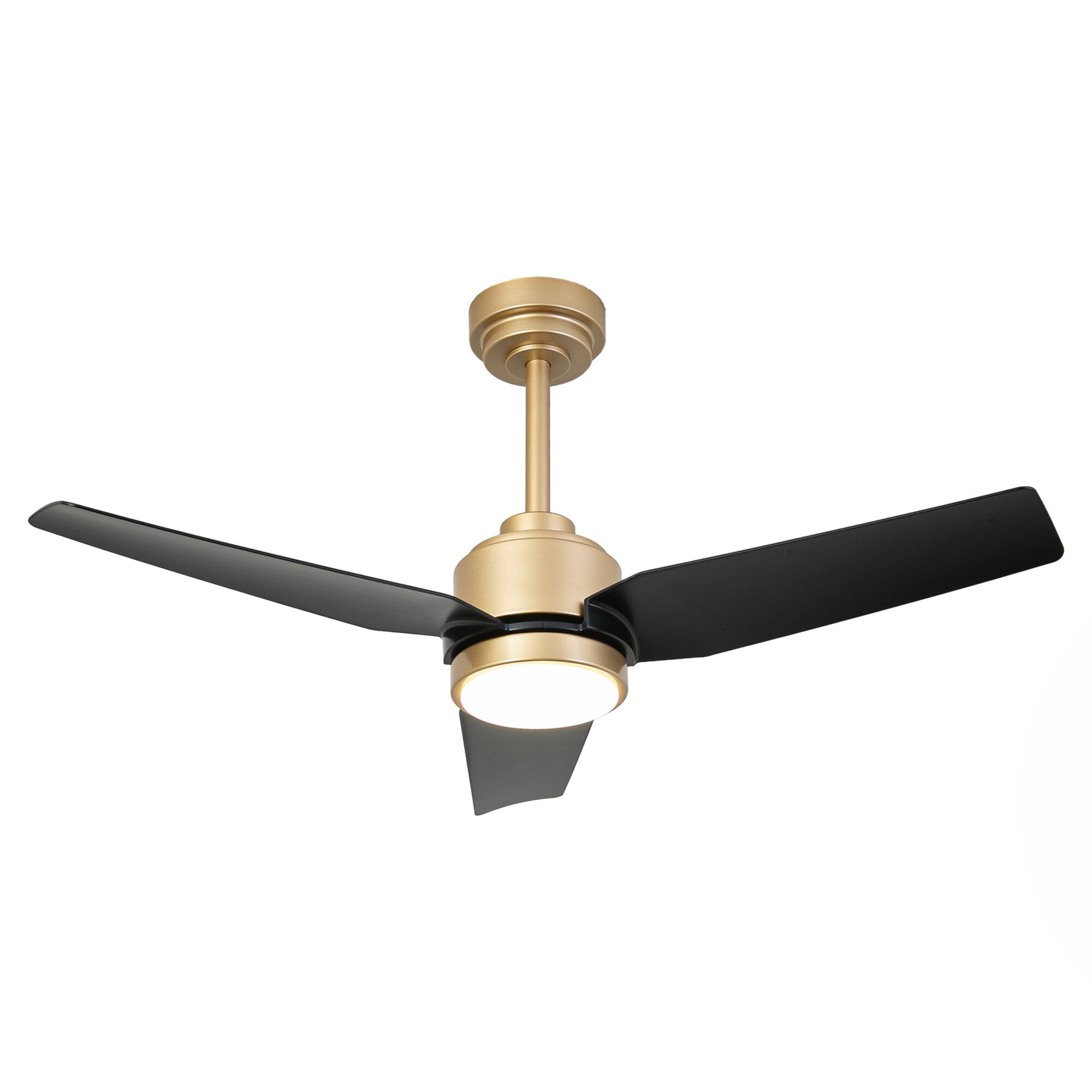 Alt View 8. Vaczon - 42" Modern Gold ABS 3-Blade Smart Ceiling Fan with Light and APP Control - Gold.